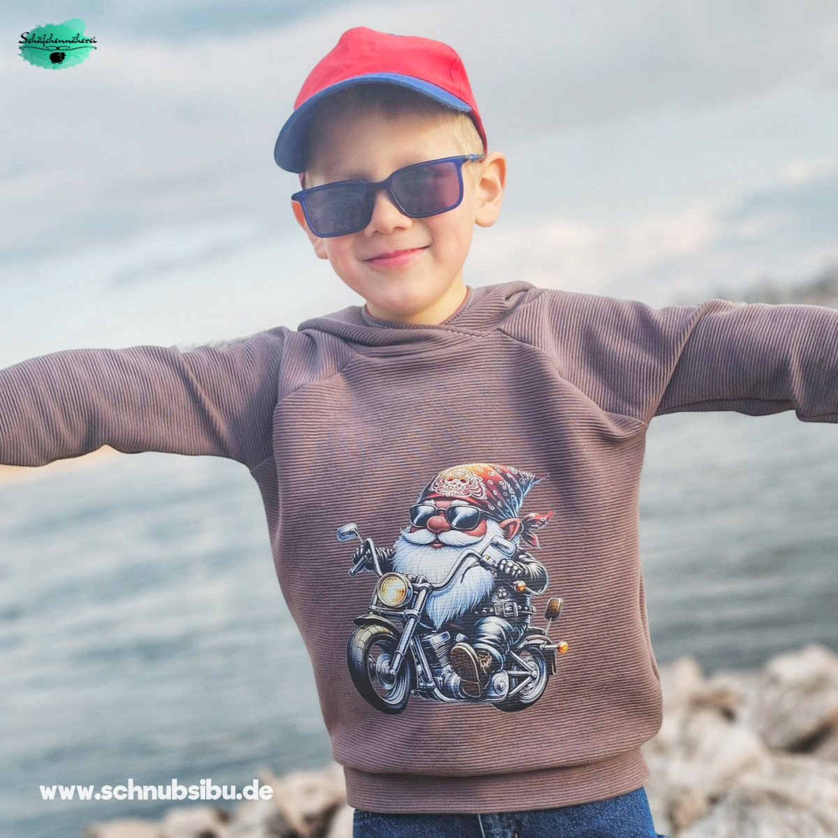 Bügelbild Wichtelkollektion - Biker
